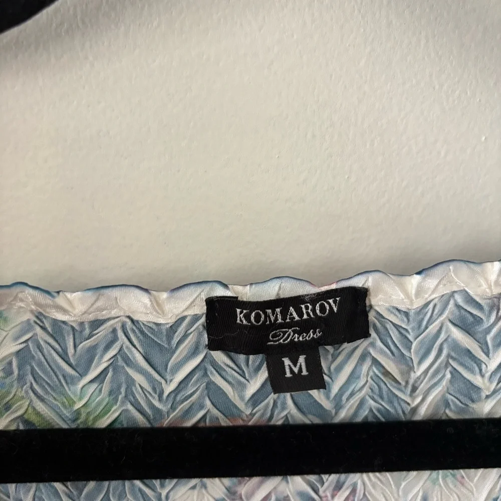 Komarov Like New Floral Lace Trim Midi Dress – Size M – Made in USA - Picture 3 of 10